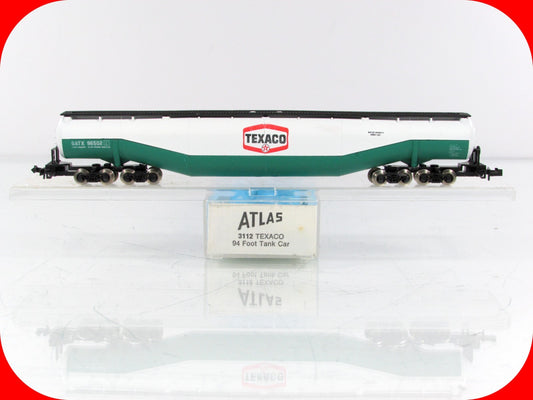 N Scale ***TEXACO*** 94' Jumbo Whale Belly Tank Car, GATX 96502 ---- Atlas 3112