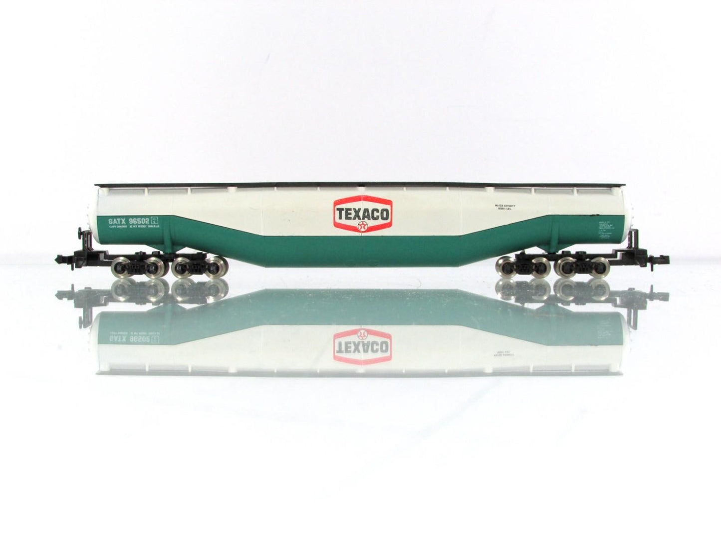 N Scale ***TEXACO*** 94' Jumbo Whale Belly Tank Car, GATX 96502 --- Atlas 3112