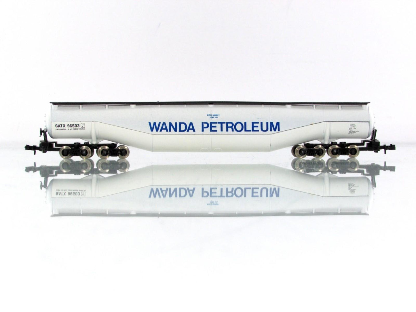 N Scale **WANDA PETROLEUM** 94' Jumbo Whale Belly Tanker GATX 96503 --Atlas 3113