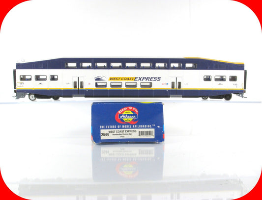 HO Scale ***WEST COAST EXPRESS*** Bombardier Control Car #102 ----- Athearn 2544