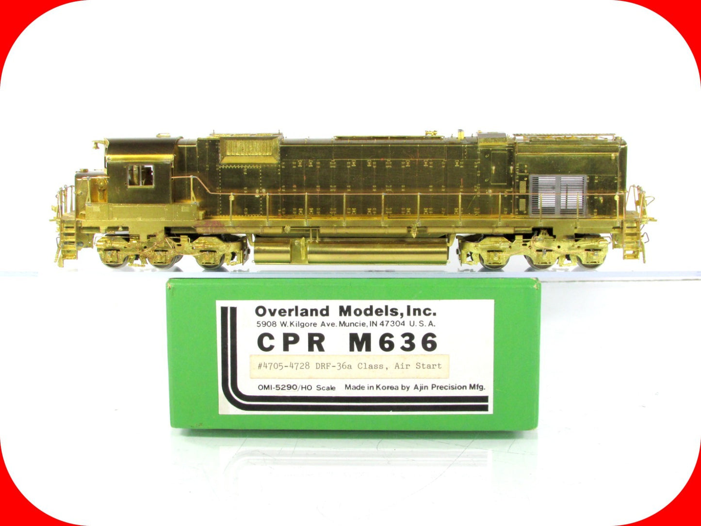 HO Scale BRASS ***CANADIAN PACIFIC*** M636 Locomotive #4705-4728 - Overland 5290