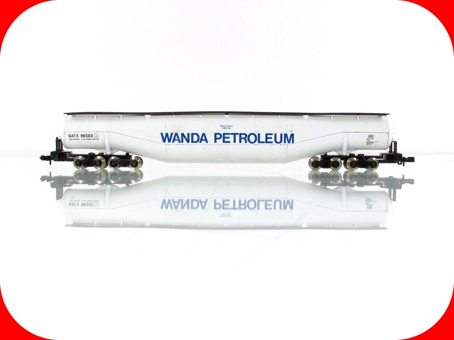 N Scale Wanda Petroleum Jumbo Whale Belly 94' Tank Car, GATX 96503 -- Atlas 3113
