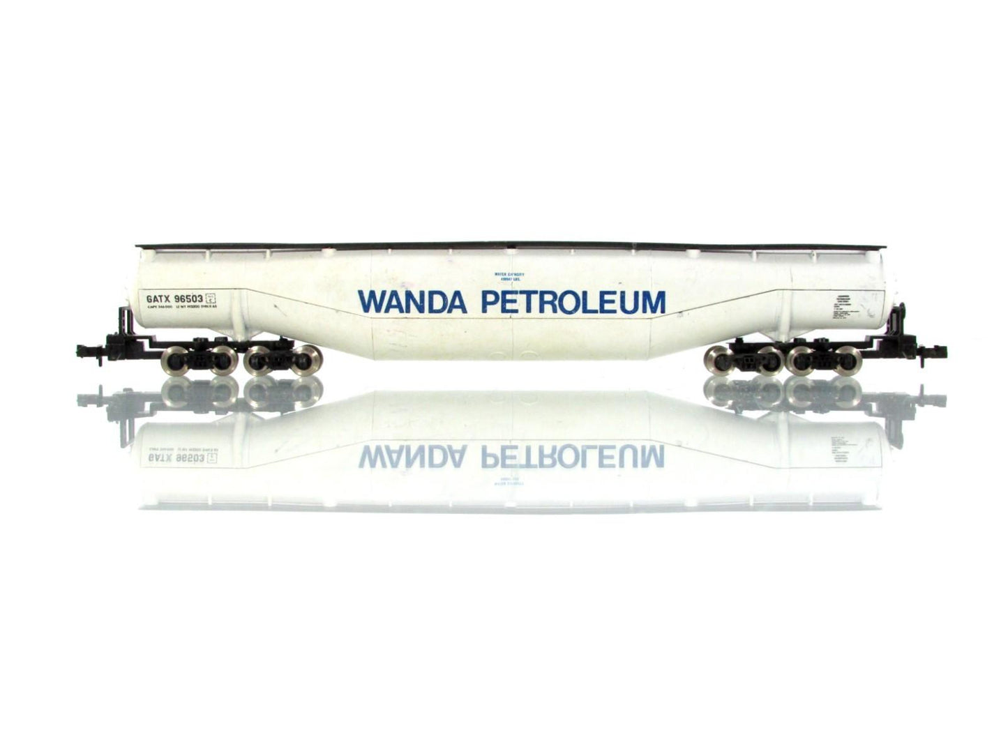 N Scale Wanda Petroleum Jumbo Whale Belly 94' Tank Car, GATX 96503 -- Atlas 3113