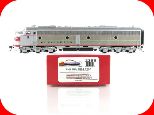 HO Scale **BURLINGTON** E8A Diesel, CBQ 9964 - Broadway 2355, DCC Paragon2 Sound