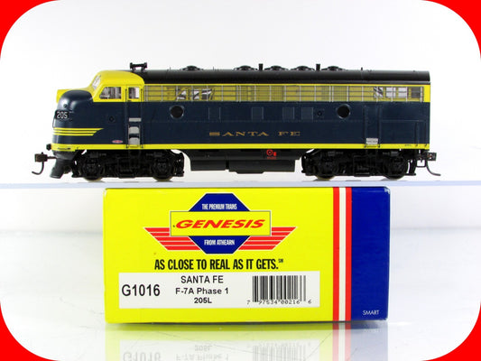 HO Scale ***SANTA FE*** F7A Phase 1 Locomotive #205 ------ Athearn G1016, w/ DCC