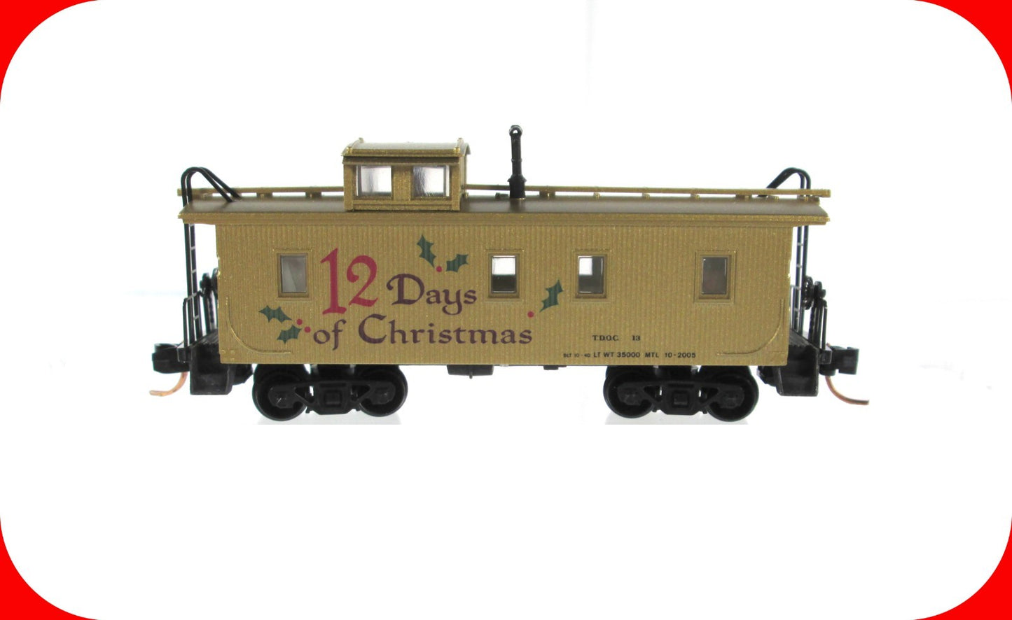 N Scale ***12 DAYS of CHRISTMAS*** 34' Wood Caboose ------ Micro Trains 05100250