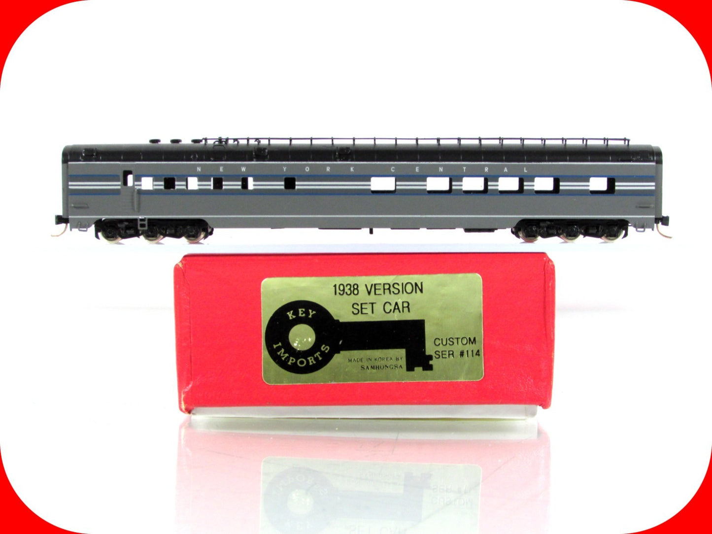 N Scale BRASS ***NEW YORK CENTRAL*** 1938 Version Set Passenger Diner Car - KEY