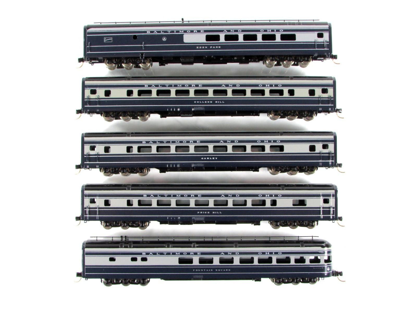 N Scale BRASS ***BALTIMORE & OHIO CINCINNATIAN*** Passenger 5-Car Set - KEY