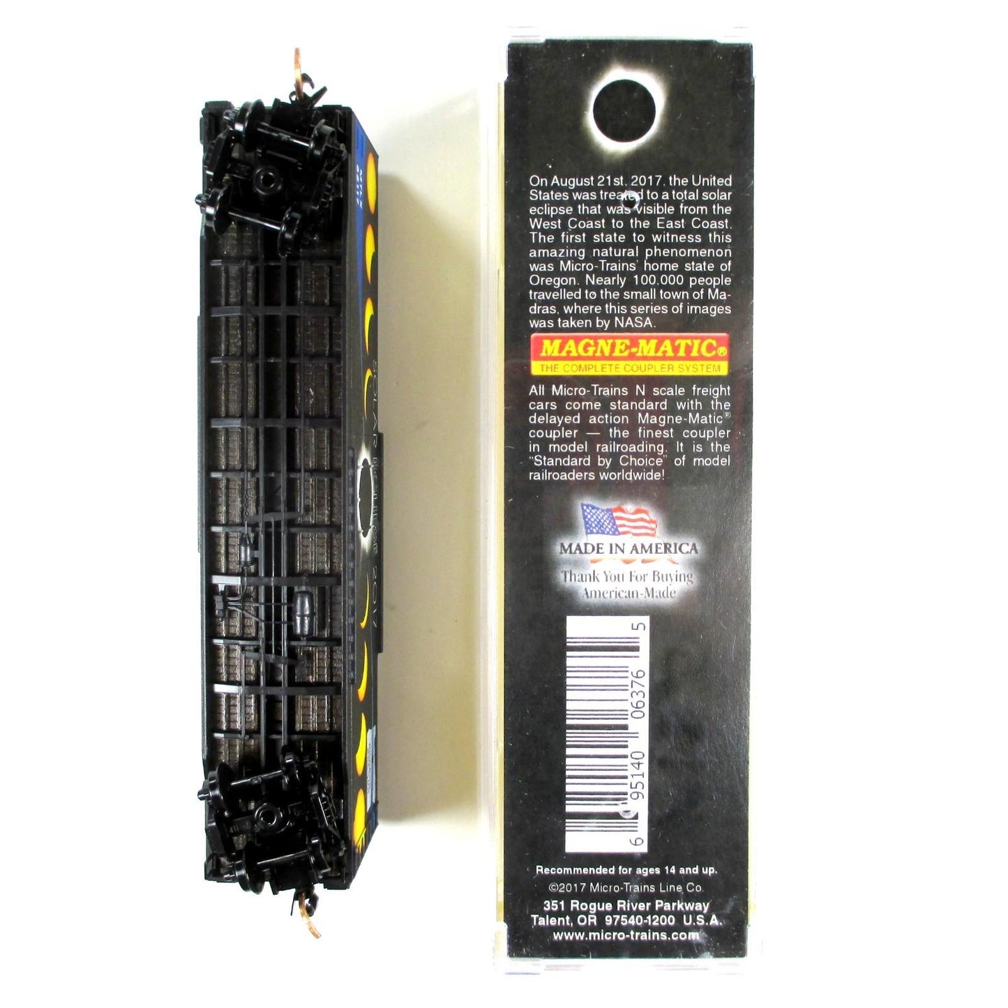 N Scale **SOLAR ECLIPSE 2017** Box Car, MTLX 82117 - Micro Trains 03800550 *RARE