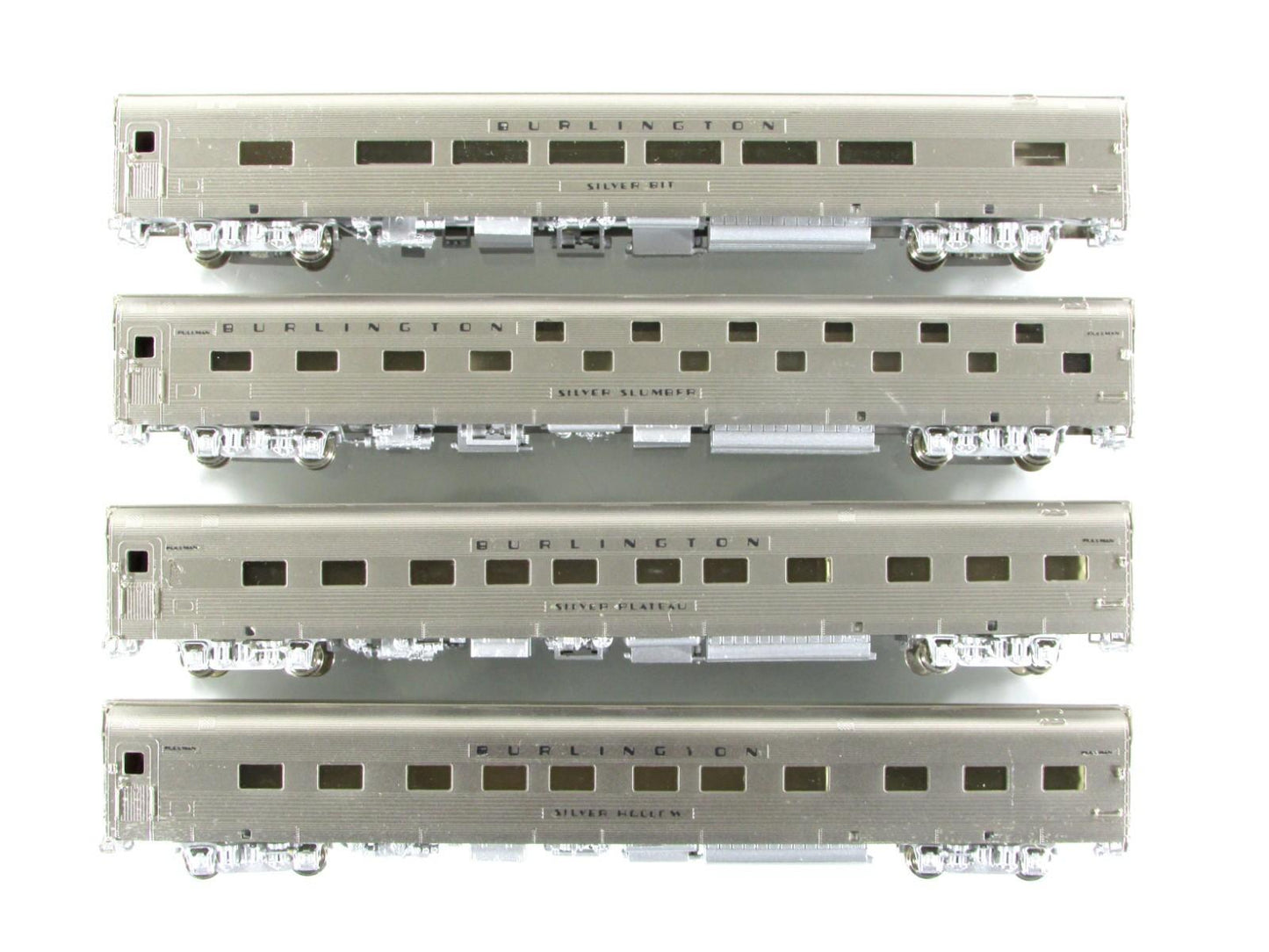 N Scale BRASS **CB&Q DENVER ZEPHYR** Passenger 4-Car Set - SHOREHAM Box A3 *RARE