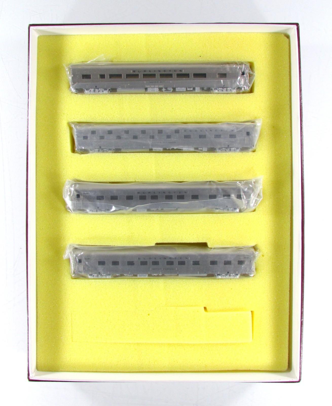 N Scale BRASS **CB&Q DENVER ZEPHYR** Passenger 4-Car Set - SHOREHAM Box A3 *RARE
