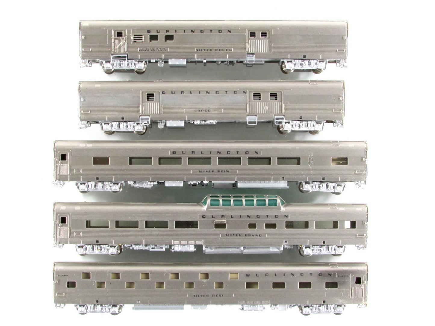N Scale BRASS **CB&Q DENVER ZEPHYR** Passenger 5-Car Set - SHOREHAM Box A1 *RARE