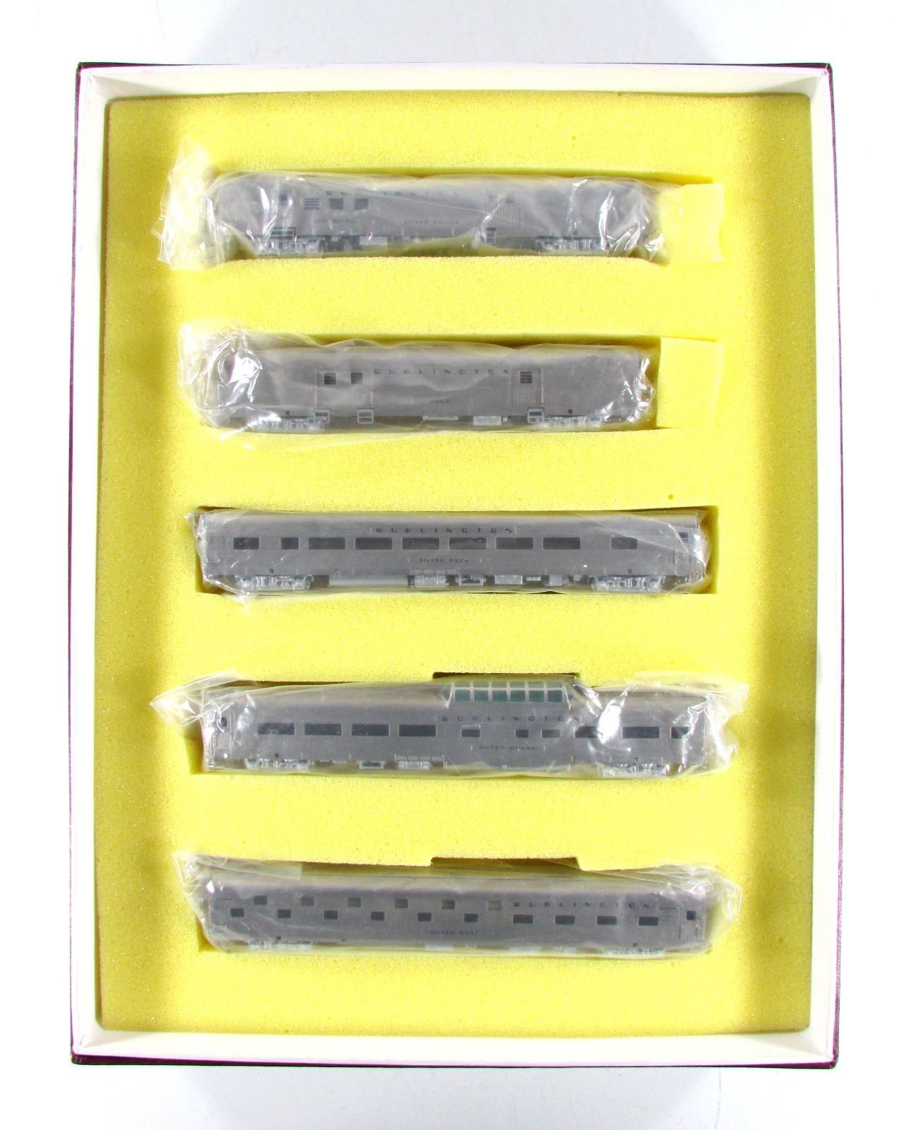 N Scale BRASS **CB&Q DENVER ZEPHYR** Passenger 5-Car Set - SHOREHAM Box A1 *RARE
