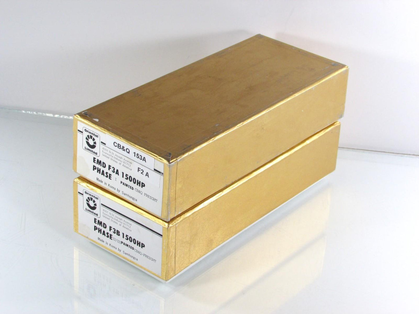 HO Scale BRASS ***CB&Q*** EMD F3A-F3B 1500HP Phase 1 Locomotive Set --- Oriental