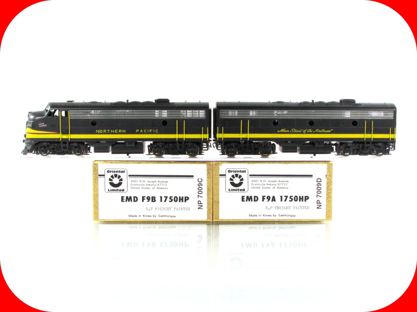 HO Scale BRASS ***NORTHERN PACIFIC*** EMD F9A-F9B 1750HP Locomotives ---Oriental