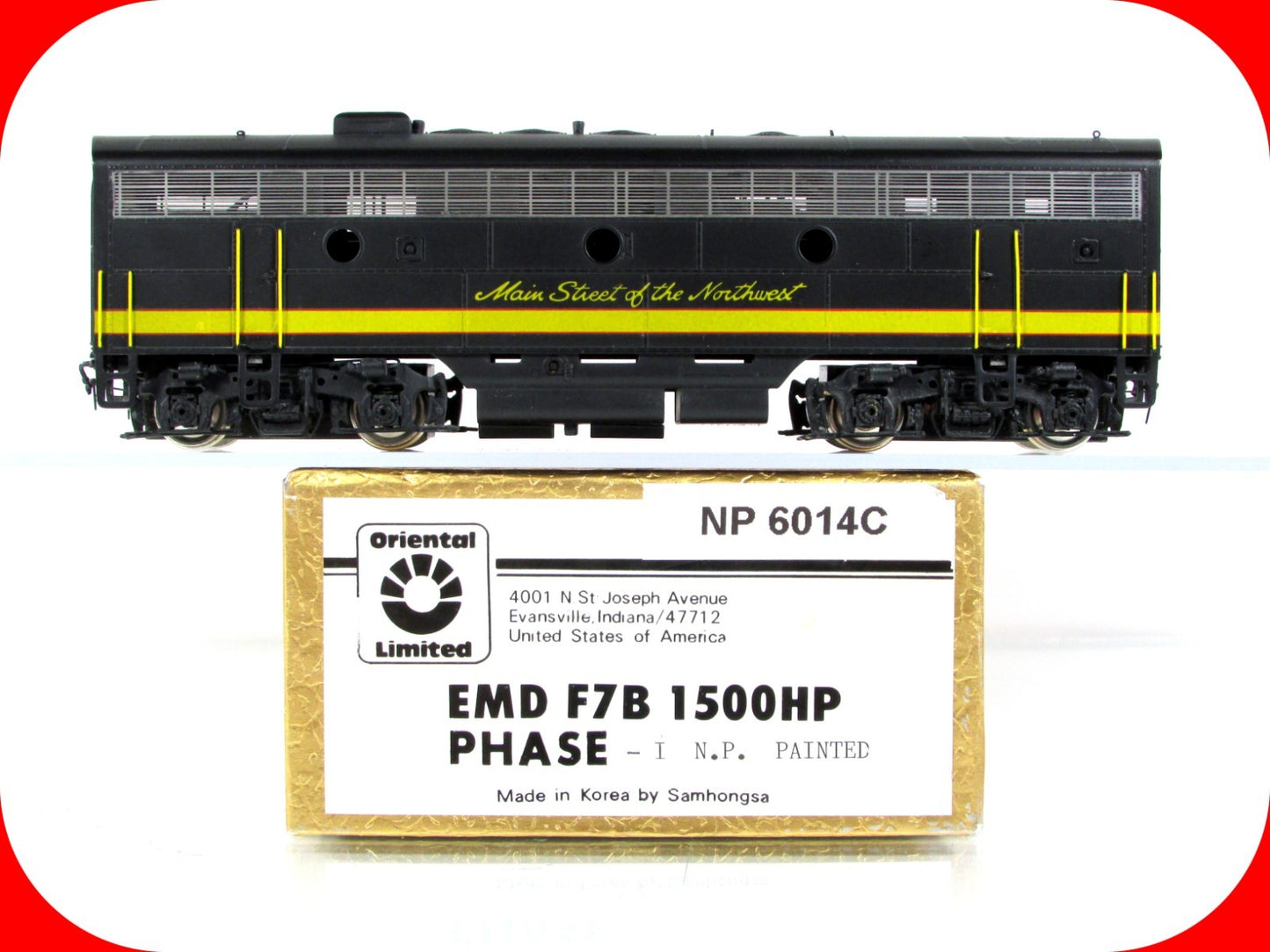 HO Scale BRASS ***NORTHERN PACIFIC*** EMD F7B 1500HP Ph 1 Locomotive - Oriental