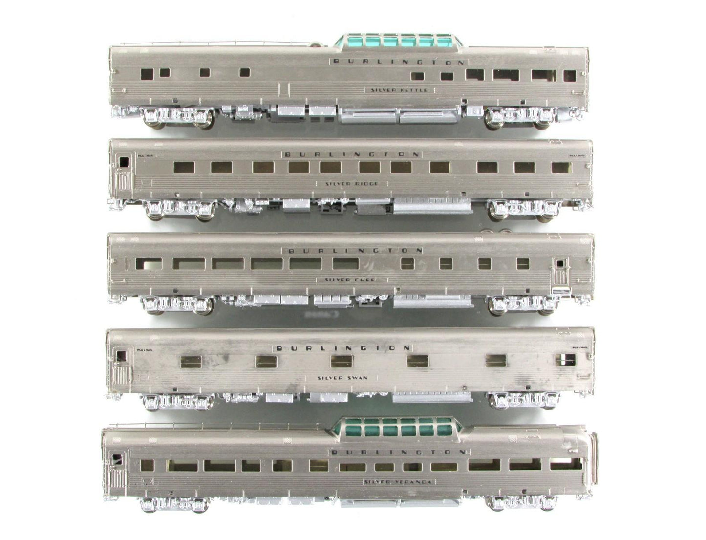 N Scale BRASS **CB&Q DENVER ZEPHYR** Passenger 5-Car Set - SHOREHAM Box A2 *RARE