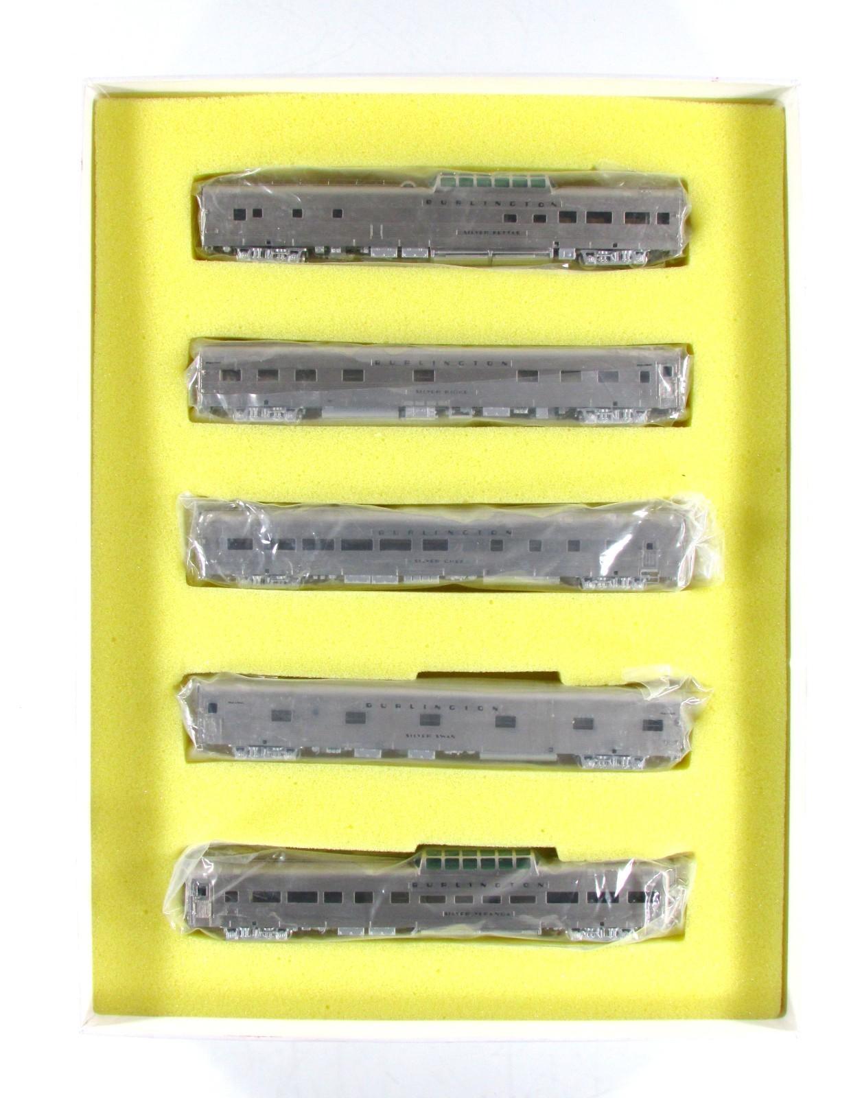 N Scale BRASS **CB&Q DENVER ZEPHYR** Passenger 5-Car Set - SHOREHAM Box A2 *RARE