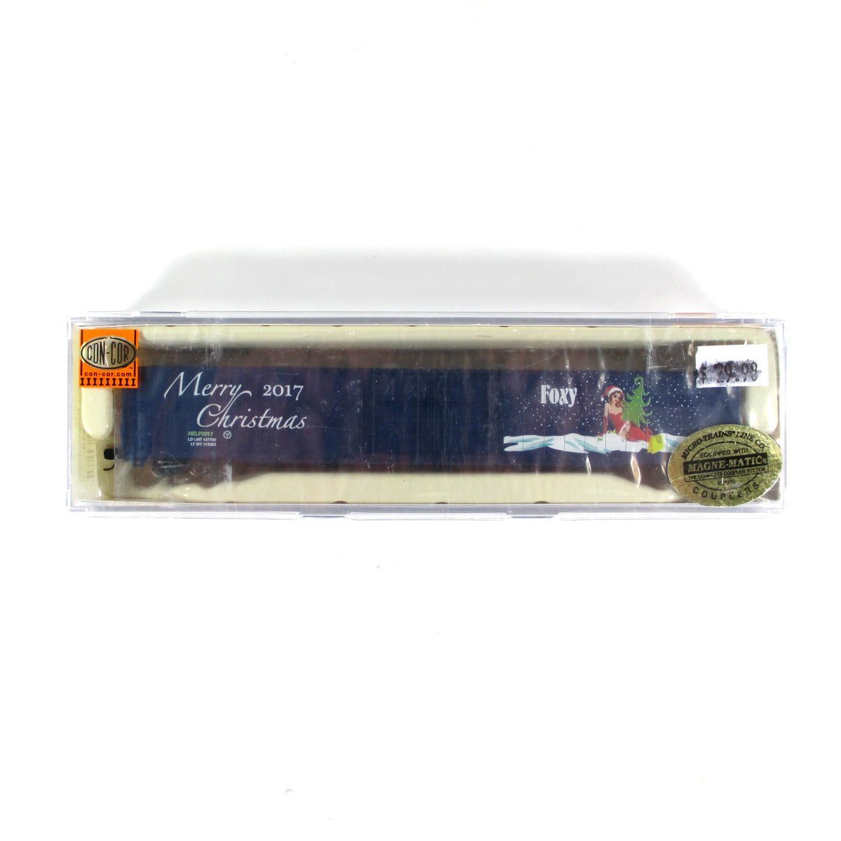 N Scale **SANTA'S FOXY HELPER** Christmas 2017 Hi-Cube Box Car - Con-Cor 555618