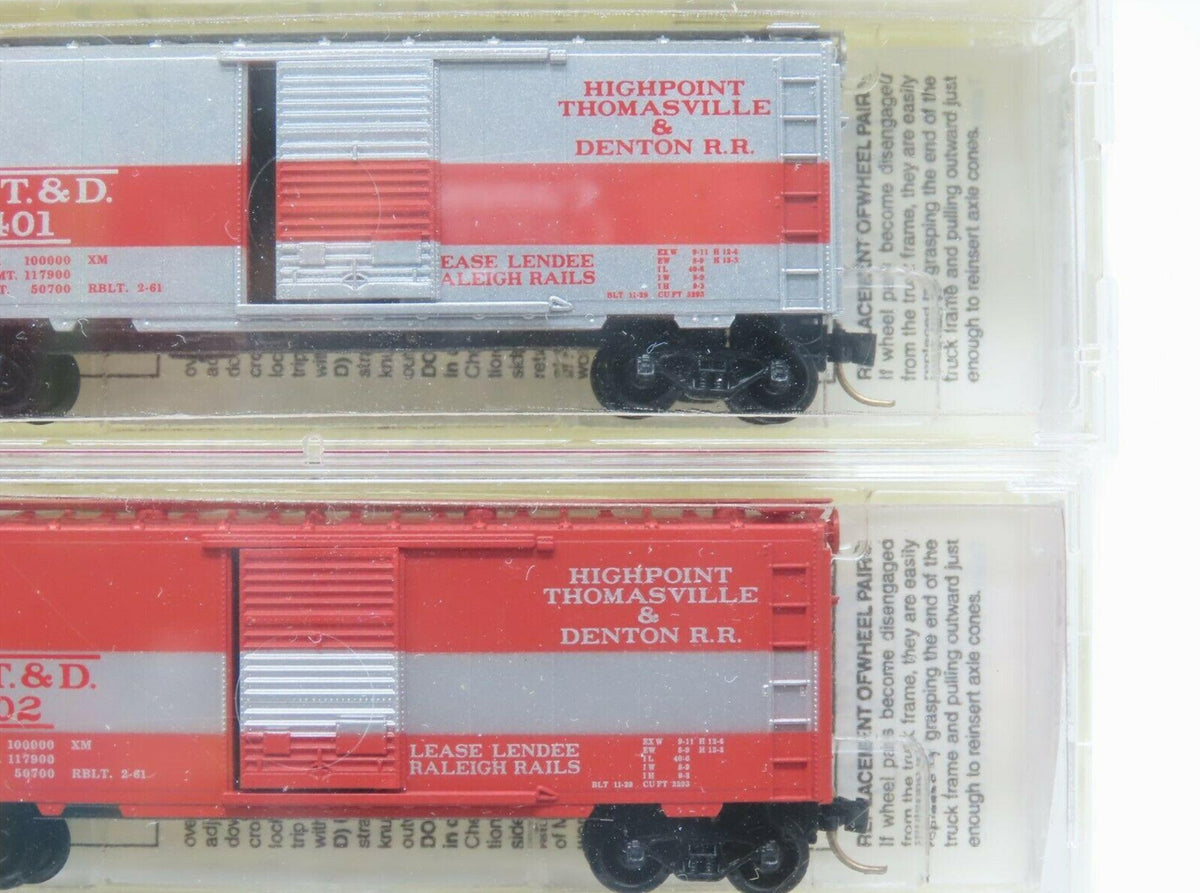 N Scale *Highpoint, Thomasville, Denton* Box Car Set - Raleigh Rails, MTL RARE