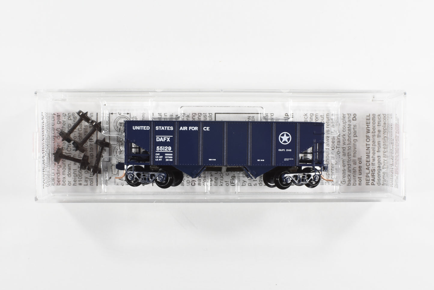 N Scale ***US AIR FORCE*** 2-Bay Open Hopper, DAFX 55129 - Micro Trains 56120