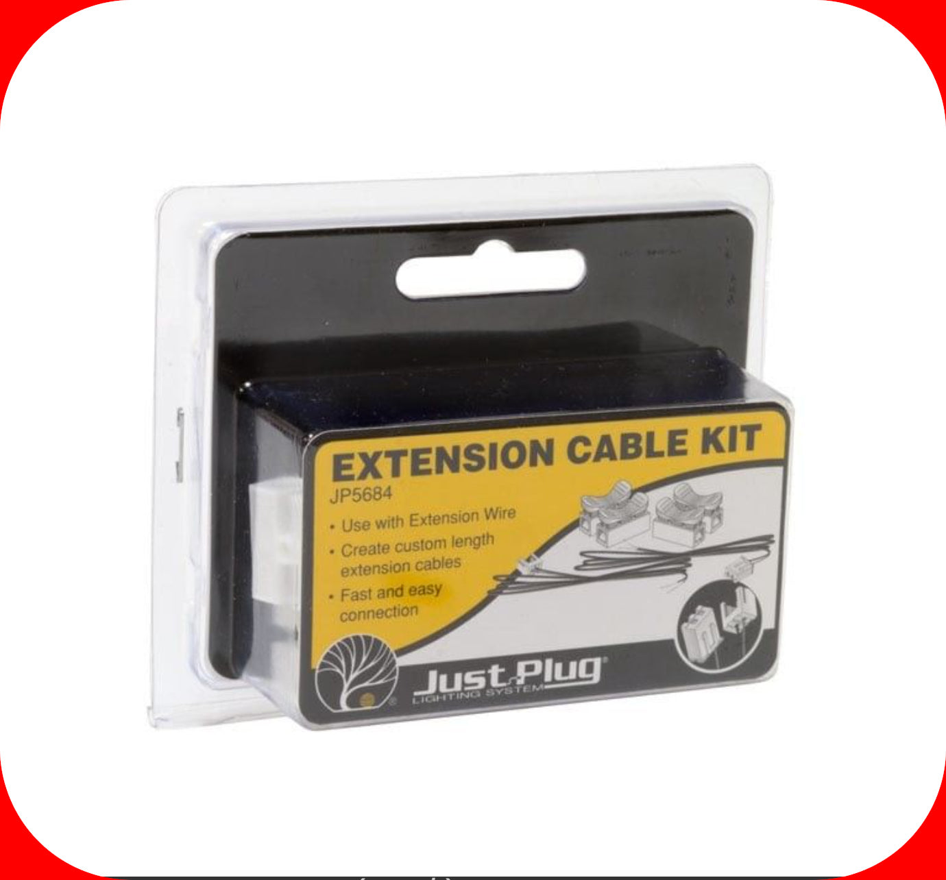 Woodland Scenics -- Just Plug Extension Cable Kit for Lighting -- JP5684