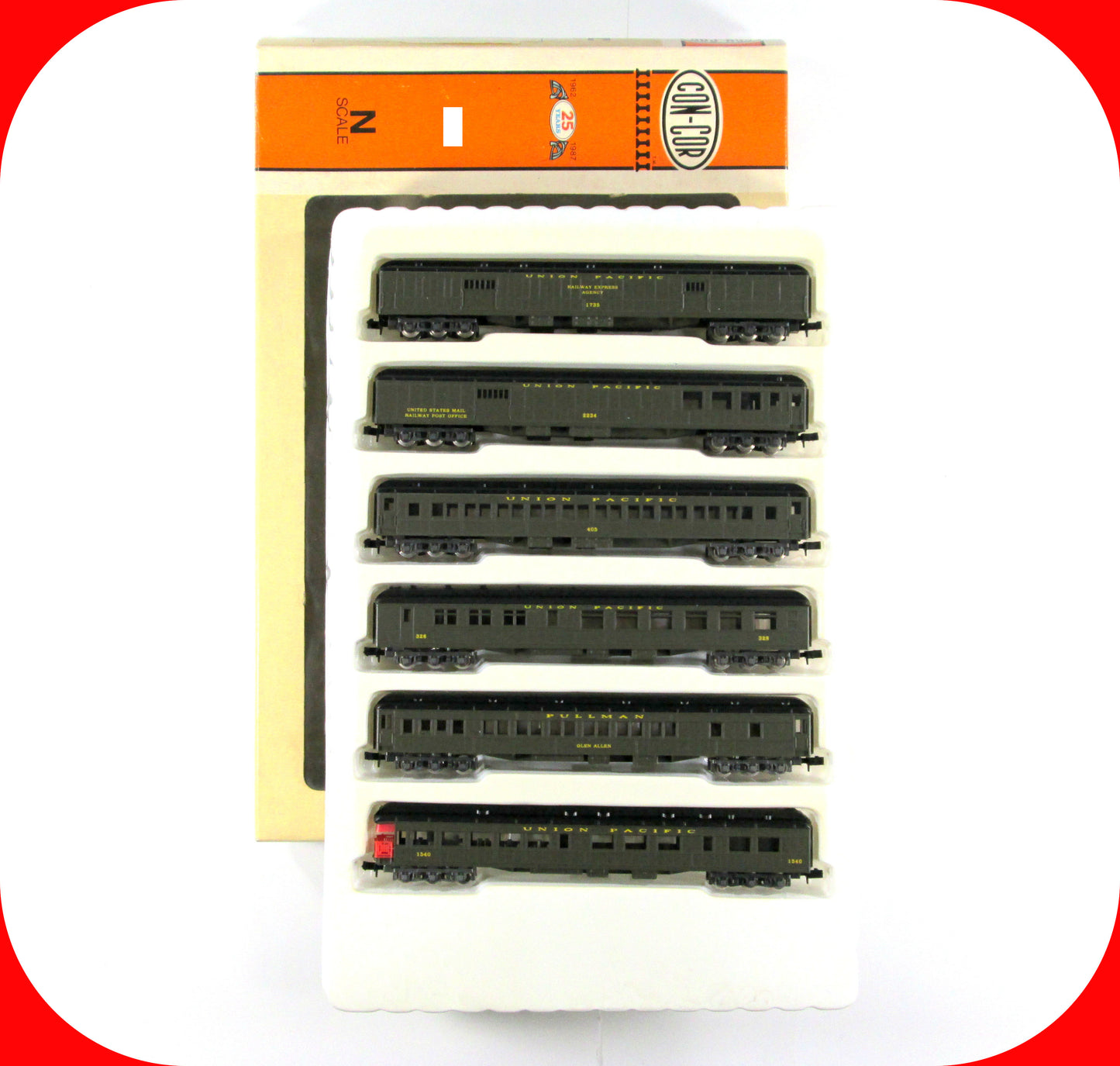 N Scale ***UNION PACIFIC*** HeavyWeight Passenger 6-Car Set ---- Con-Cor 570006