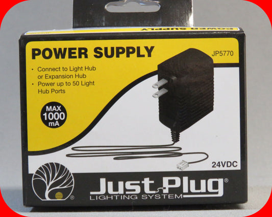 Woodland Scenics -- Just Plug Wall Outlet Power Supply for Light Hubs -- JP5770