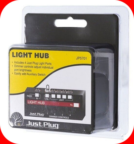 Woodland Scenics -- Just Plug LED 4-Port Light Hub w/ Dimmer -- JP5701