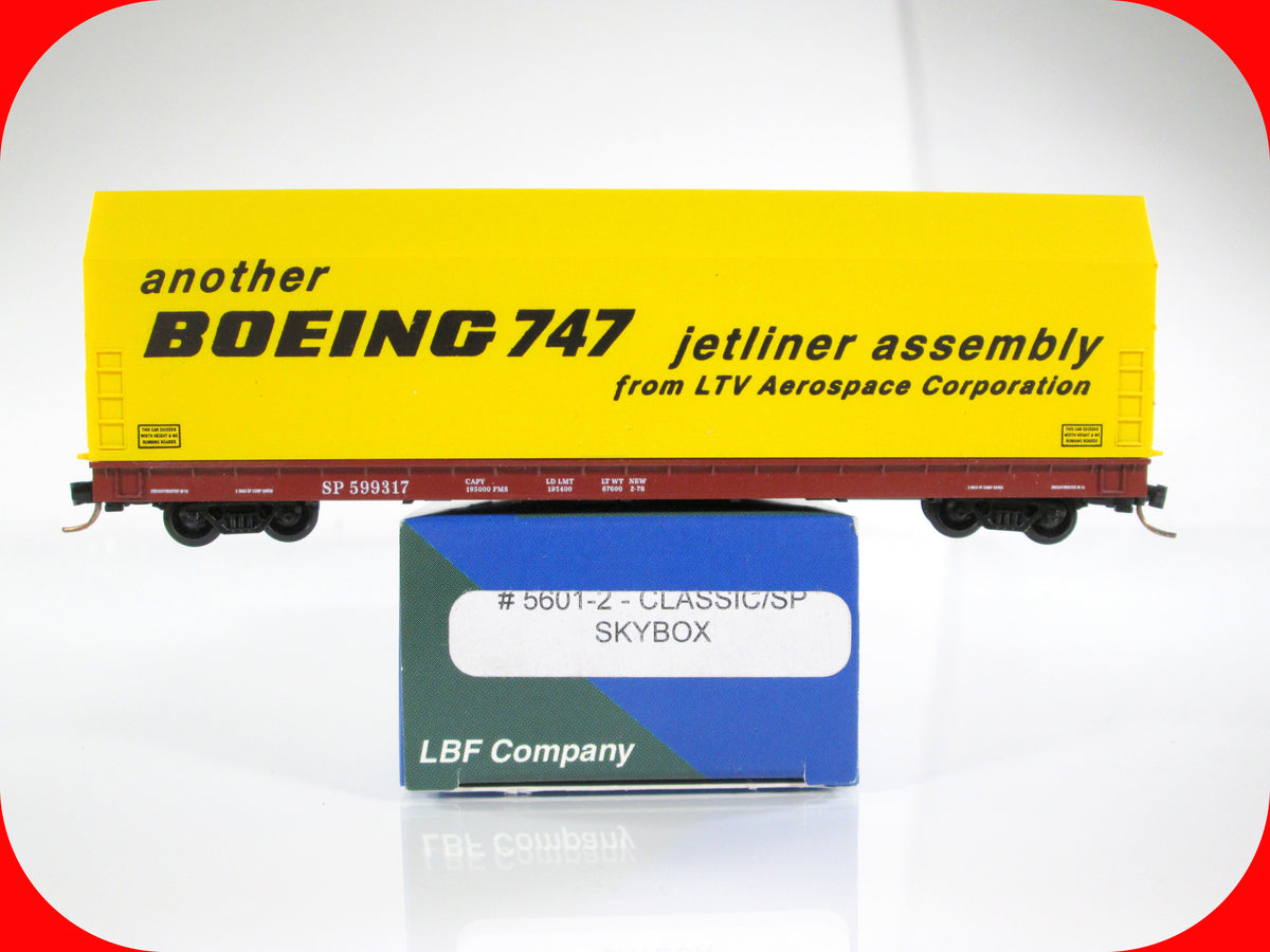 N Scale **BOEING SKYBOX** Aircraft Flat Car, SP 599317 - LBF 5601, MTL Couplers