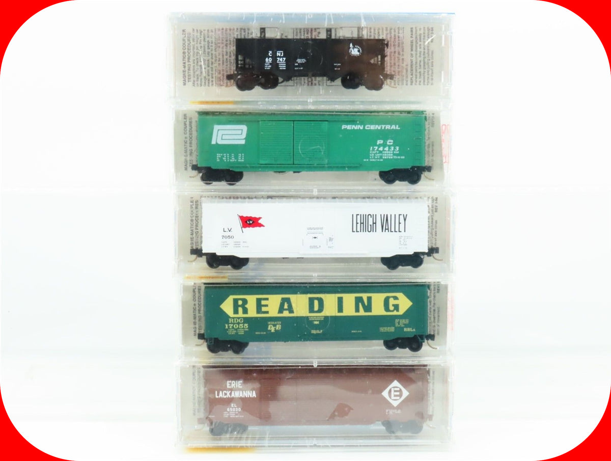 N Scale *CONRAIL Merger* CNJ,PC,LV,RDG,EL Fallen Flag Set - Micro Trains 78052