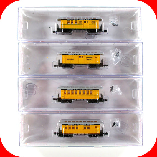 N Scale **D&RGW DENVER RIO GRANDE SILVERTON** Overton 4-Set - Roundhouse 89444