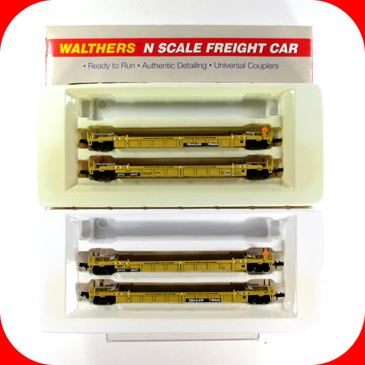 N SCALE *TRAILER TRAIN* Double Stack Well 4-Set, DTTX 25017 - Walthers 932-8054