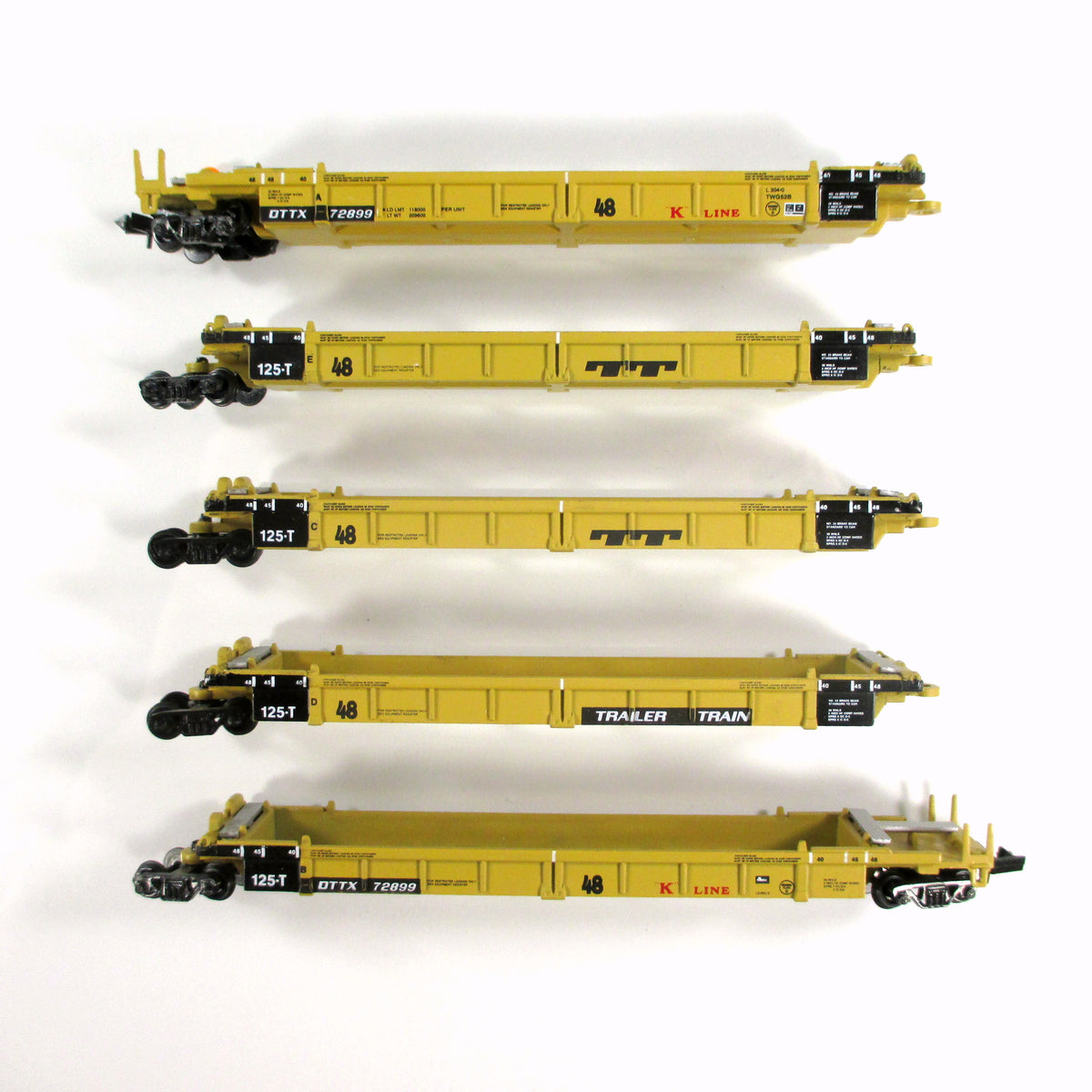N Scale ***TTX K LINE*** Thrall 5-Unit Stack Well Car 72899 - Walthers 932-8105