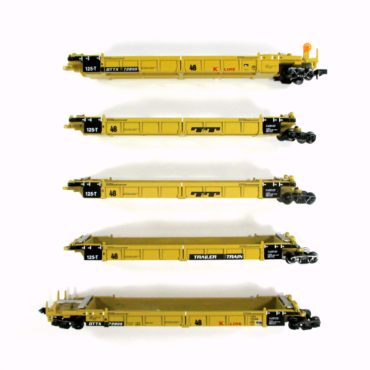 N Scale ***TTX K LINE*** Thrall 5-Unit Stack Well Car 72899 - Walthers 932-8105