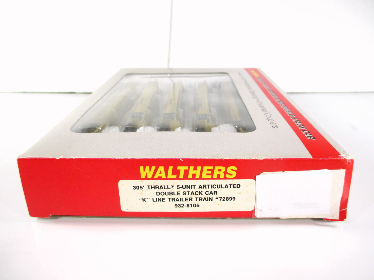 N Scale ***TTX K LINE*** Thrall 5-Unit Stack Well Car 72899 - Walthers 932-8105