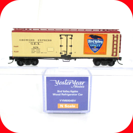 N Scale **GROWERS EXPRESS - BIRD VALLEY* Reefer #428 - YesterYear, MTL Couplers