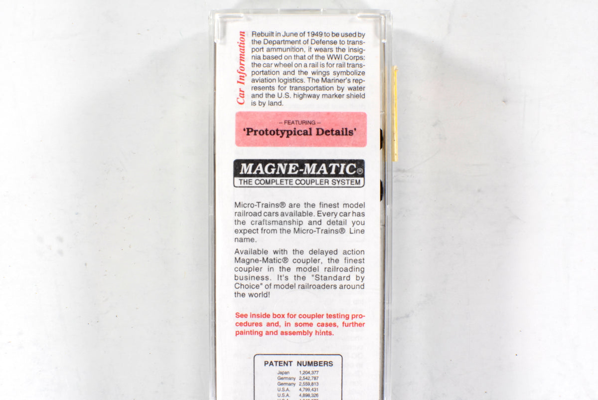 N Scale ***UNITED STATES ARMY*** 40' Box Car, USAX 24678 --- Micro Trains 20456