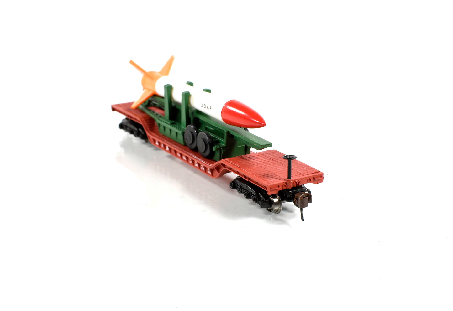 N Scale *AIR FORCE* Missile, Heavyweight Flat Car, Bachmann 71391, Knuckle Cplr