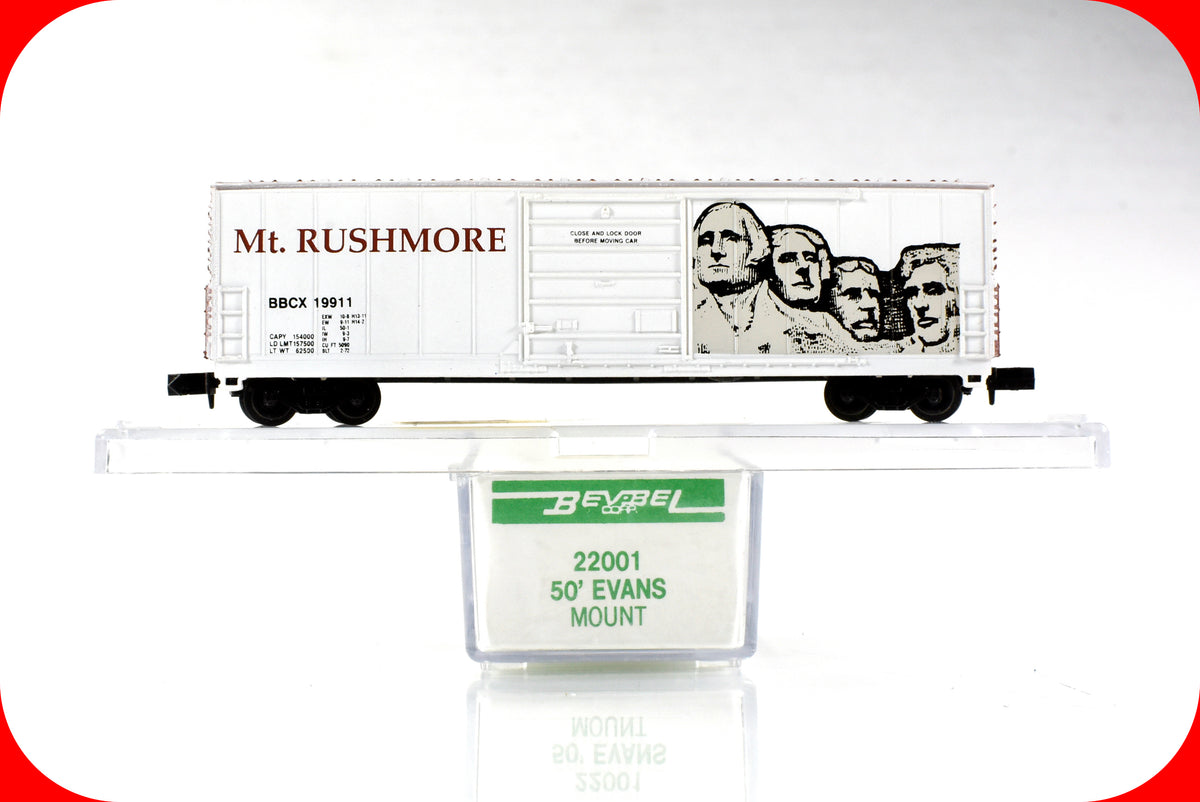 N Scale ***MT RUSHMORE*** Presidential 50’ Box Car, BBCX 19911 -- Bev-Bel 22001