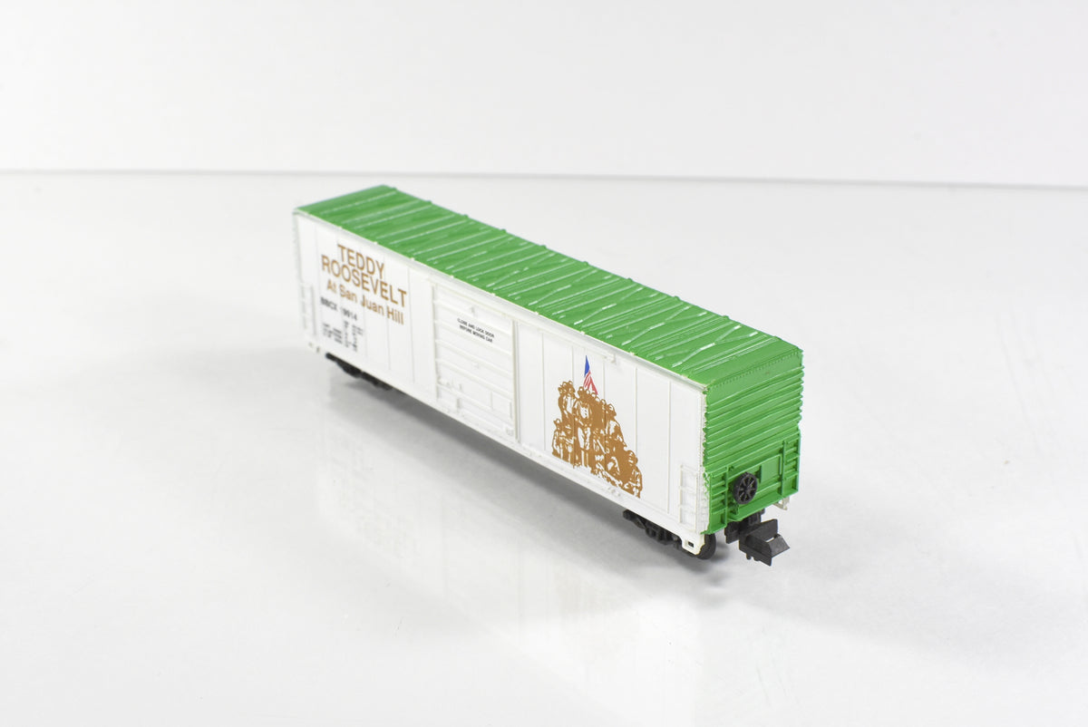 N Scale **TEDDY ROOSEVELT - SAN JUAN HILL** Box Car, BBCX 19914 - Bev-Bel 22004