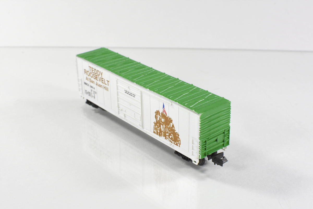 N Scale **TEDDY ROOSEVELT - SAN JUAN HILL** Box Car, BBCX 19914 - Bev-Bel 22004