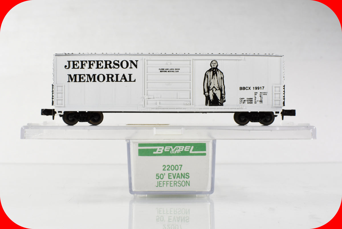 N Scale ***JEFFERSON MEMORIAL*** Patriotic Box Car - BBCX 19917 - Bev-Bel 22007