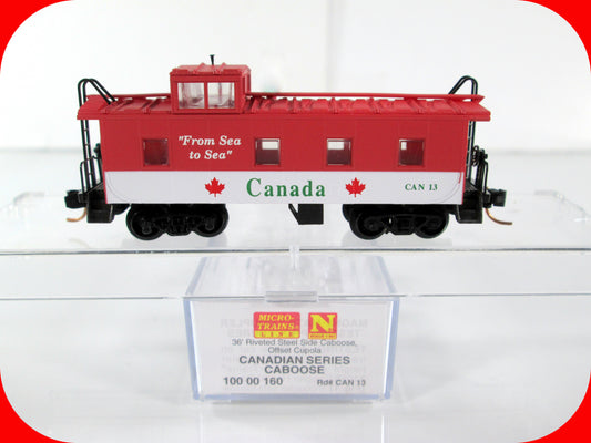 N Scale **CANADA** Series Cupola Caboose, CAN #13 - Micro Trains 10000160 *RARE