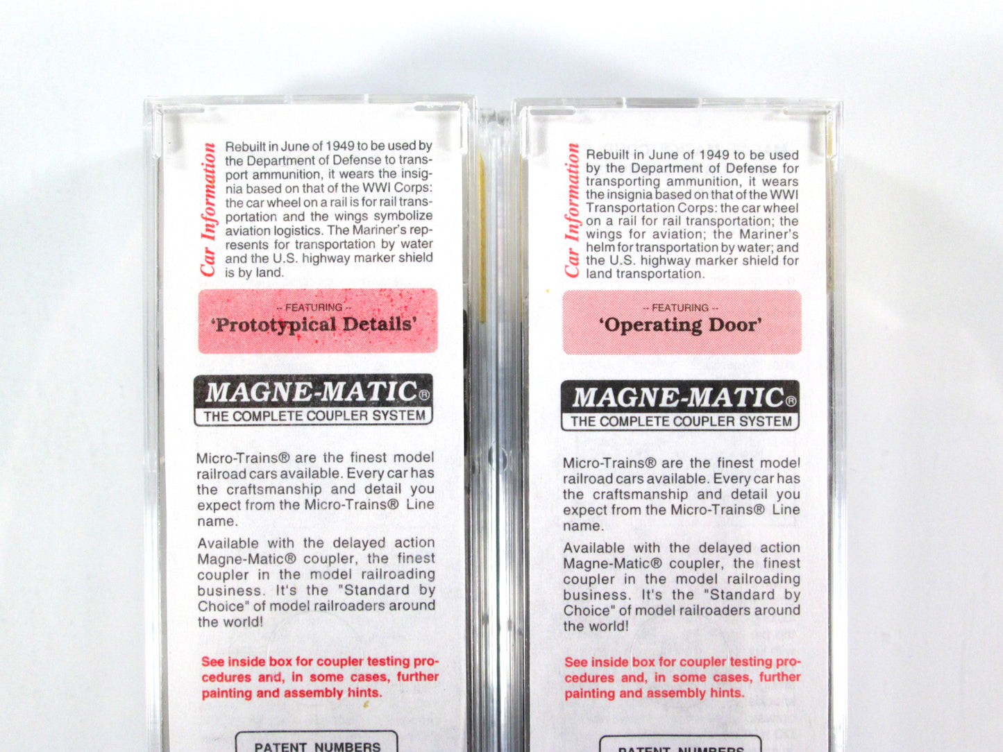 N Scale **US ARMY** 40' Box Car 2-Pack, USAX #24678 #24679 - Micro Trains 20456
