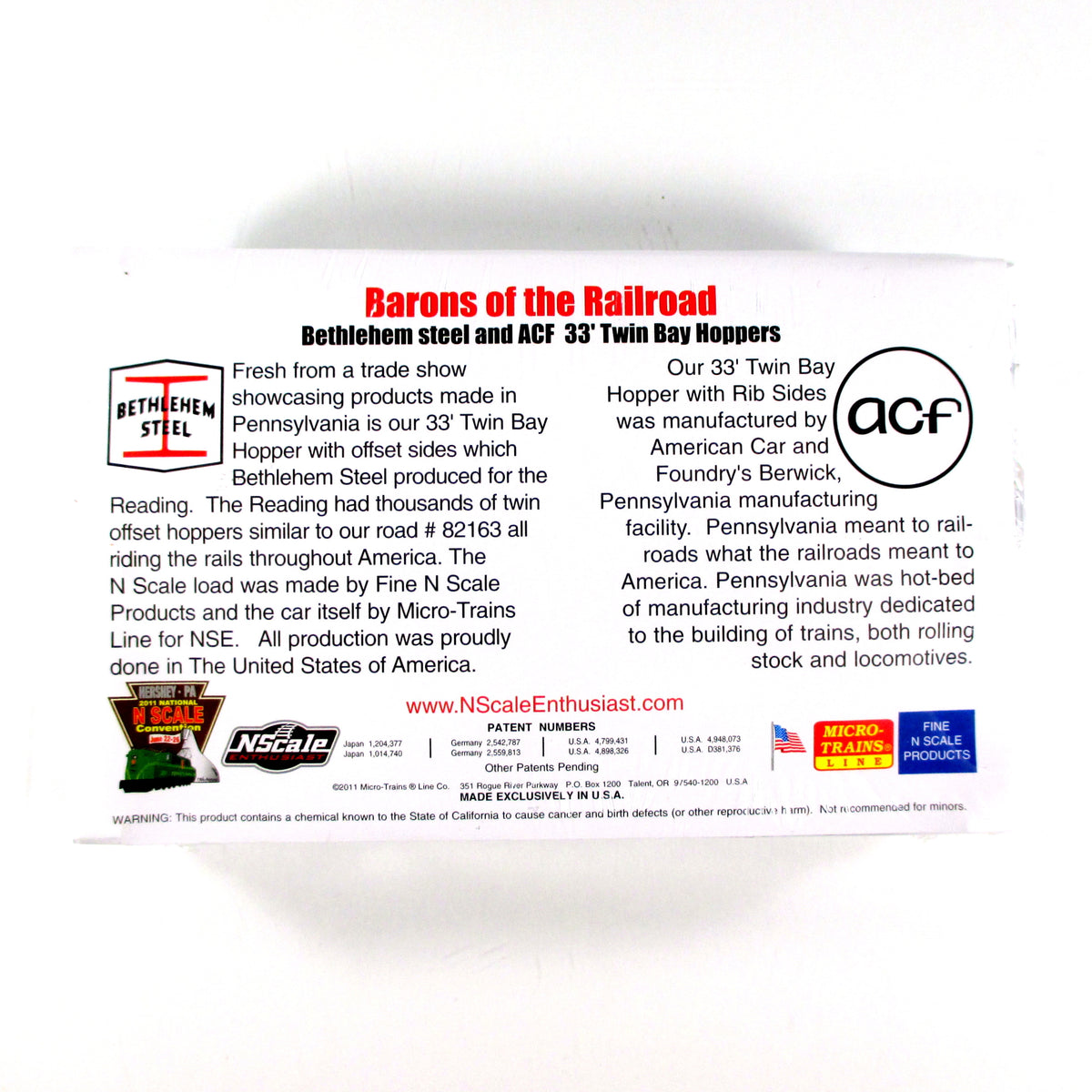 N Scale **RDG-BETHLEHEM STEEL* Railroad Barons Coal Hoppers - Micro Trains RARE