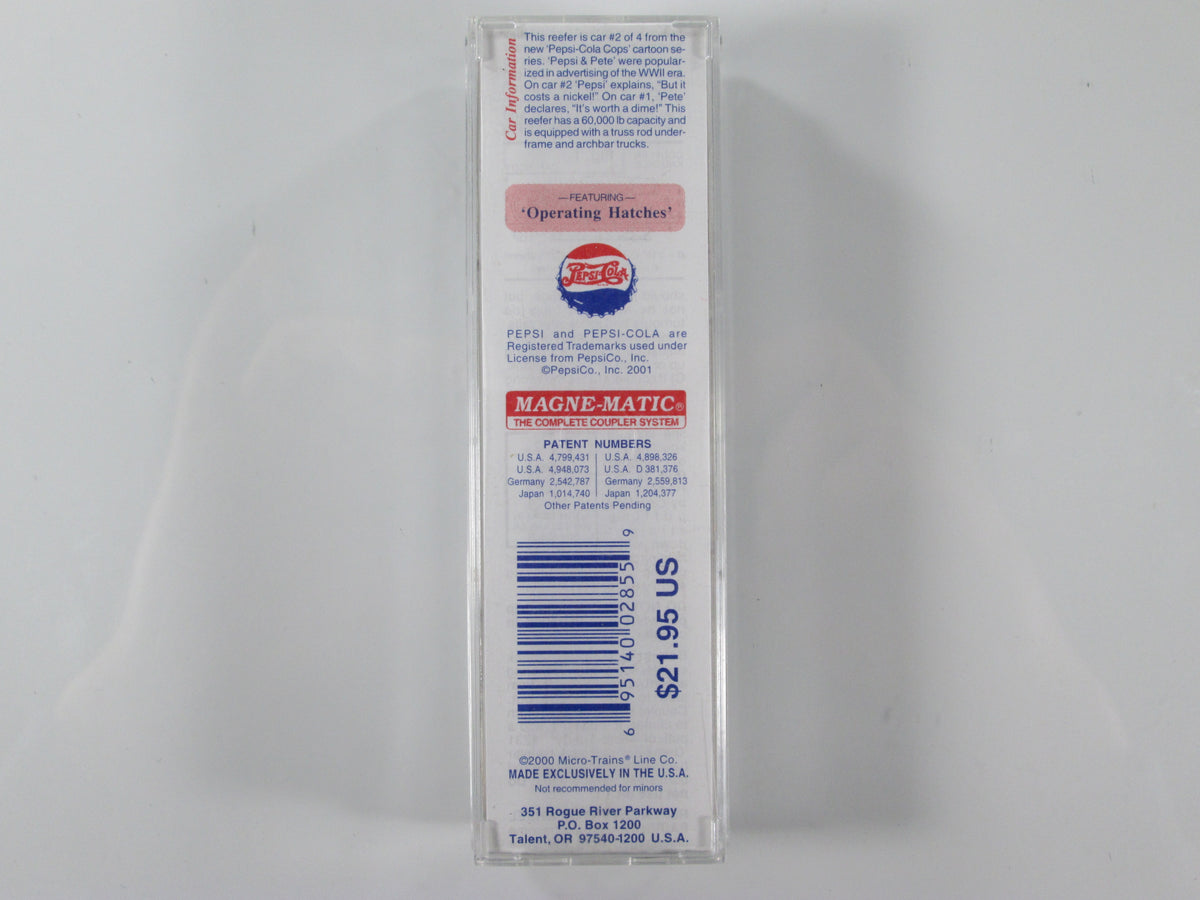 N Scale ***PEPSI-COLA*** 36' Wood Ice Reefer, PCEX 58013 -- Micro Trains 58580
