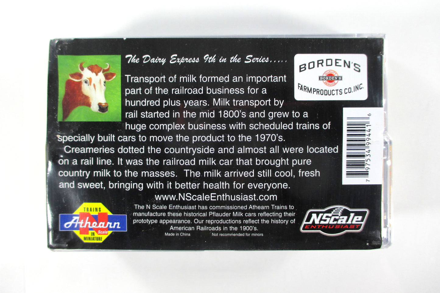 N Scale **BORDEN'S** Milk Tank Reefer Set, BFPX 506, 507 - Athearn Special Run