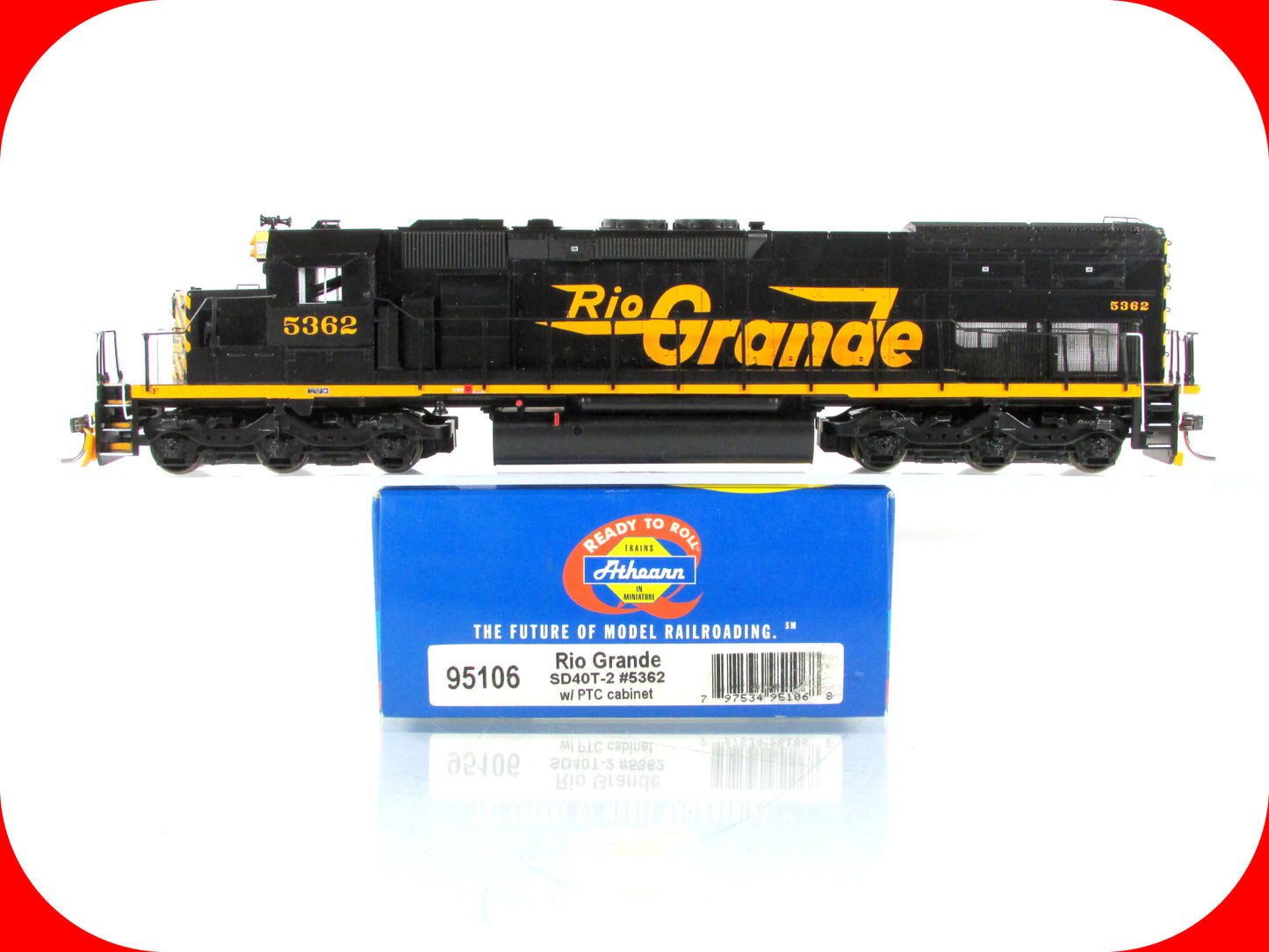 HO Scale **DENVER & RIO GRANDE** SD40T-2 Locomotive #5362 - Athearn 95106 w/ DCC
