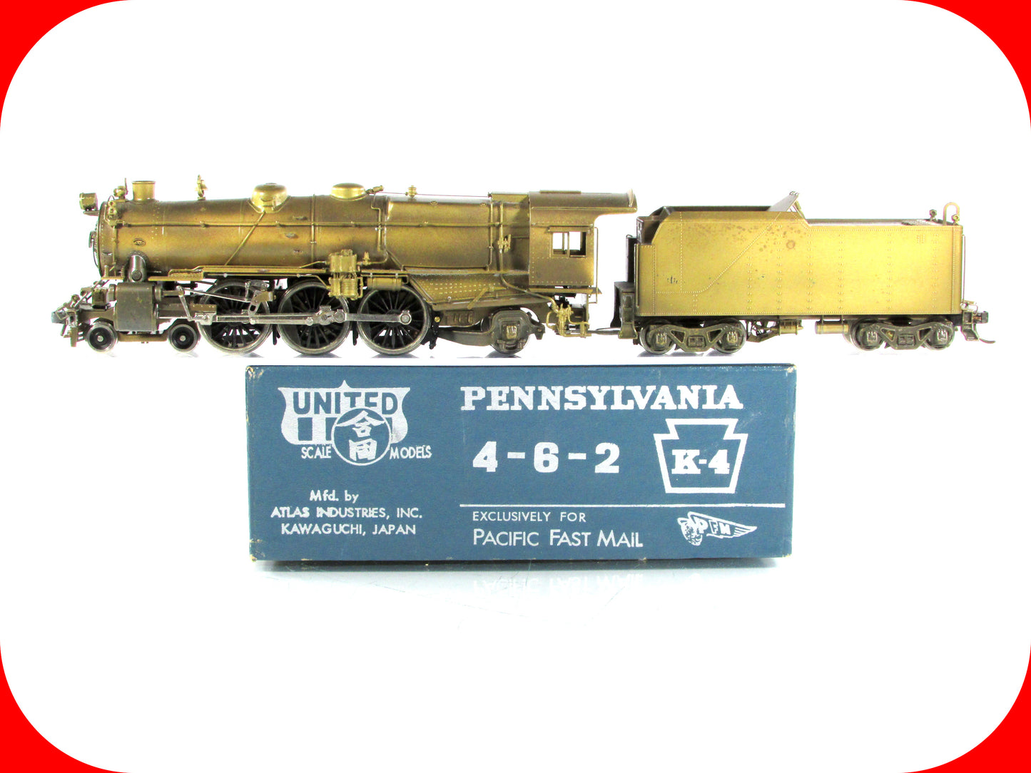 HO Scale BRASS ***PENNSYLVANIA*** 4-6-2 Steam K-4 Steam Locomotive -- United PFM